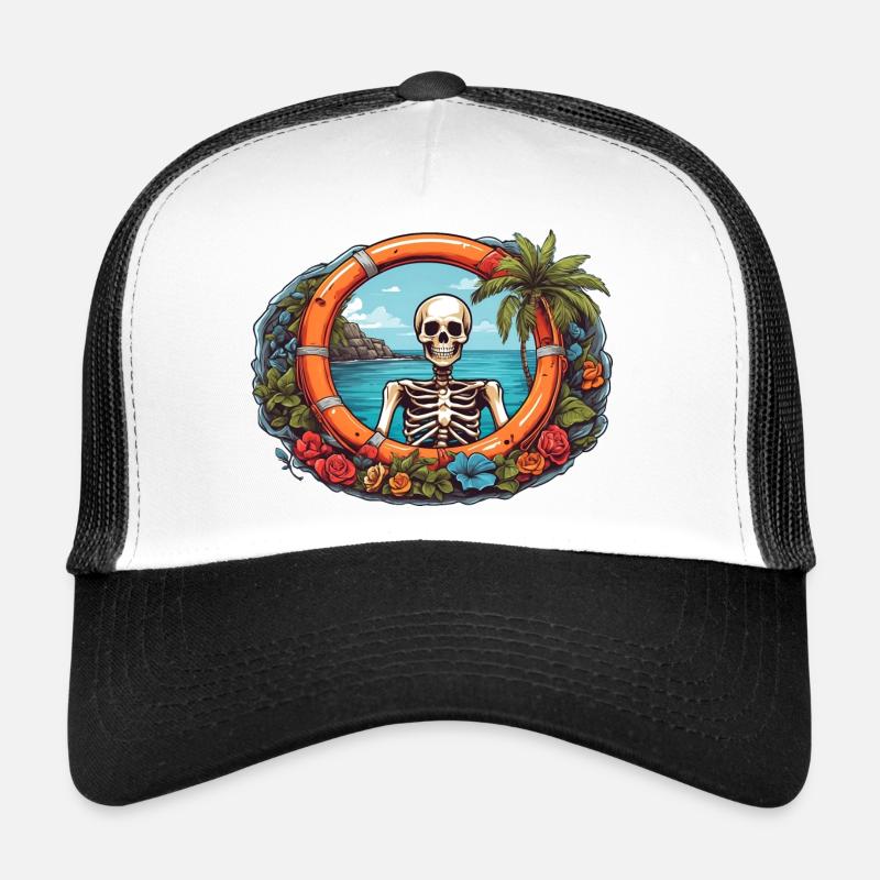 Tropisches Skelett Trucker Cap