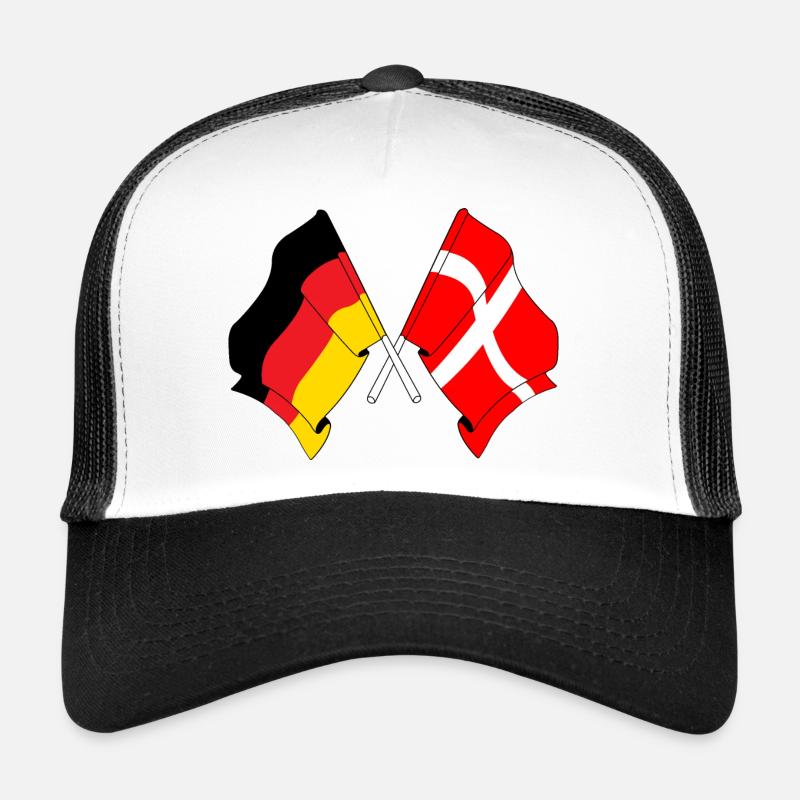 Drapeau de l’Allemagne et drapeau du Danemark Casquette trucker 