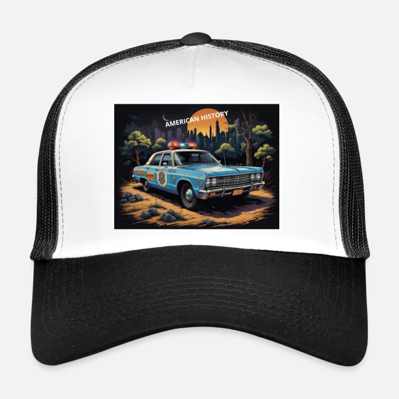 Police car - Trucker Cap - white/black