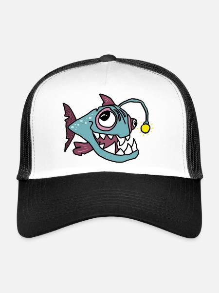 Anglerfisch - Trucker Cap - Weiß/Schwarz