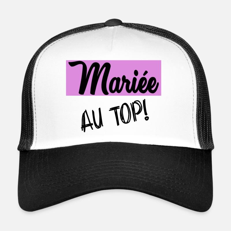MARIEE. FUTURE MARIEE. EVJF - Casquette trucker  - blanc/noir
