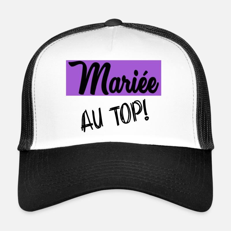 FUTURE MARIEE. EVJF. MARIEE. TEAM. TEAM MARIEE - Casquette trucker  - blanc/noir