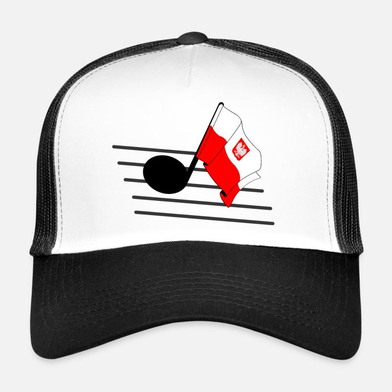 Drapeau, musique, tonalité, drapeau, Pologne Casquette trucker 