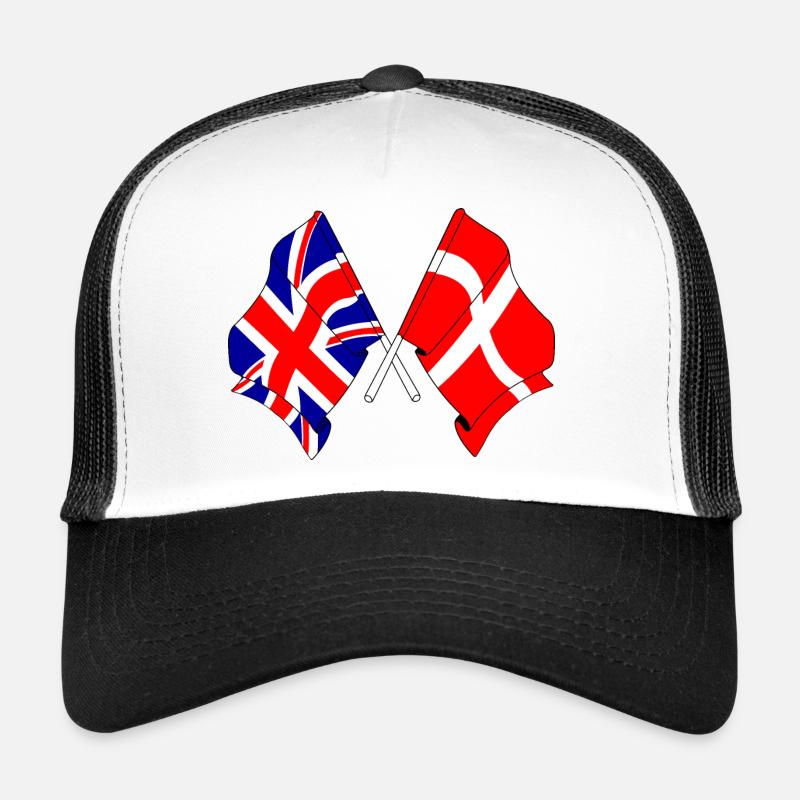 Drapeau de l’Angleterre, drapeau du Danemark Casquette trucker 