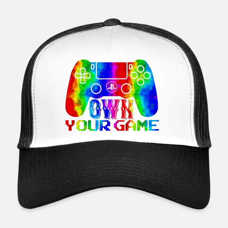 Gamer Game Play Online Computer Gaming Arcade Neon Trucker Cap