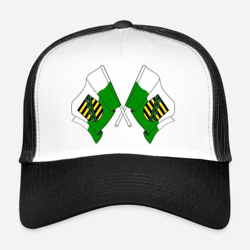 Deux drapeaux de Saxe Casquette trucker 