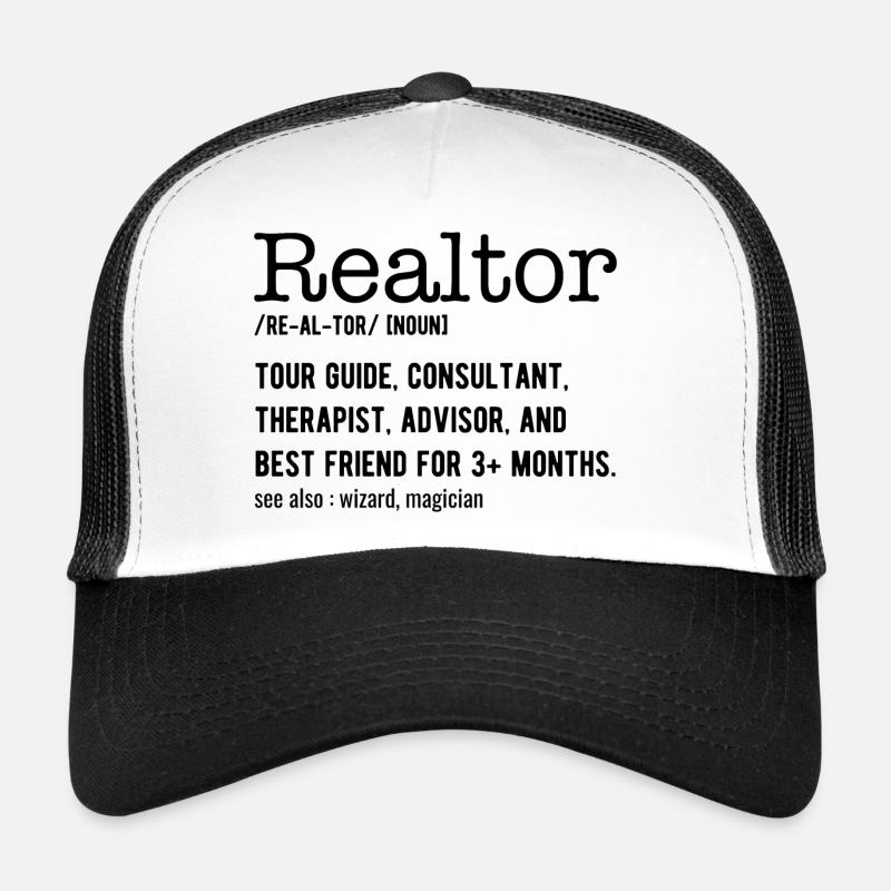 Funny Real Estate Agent - Realtor Definition Casquette trucker 