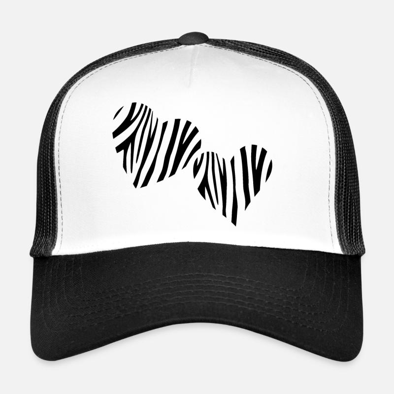Two zebra hearts Trucker Cap