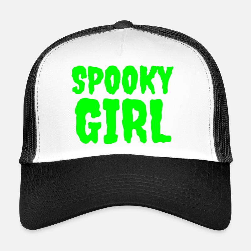 Gruseliges Mädchen Neon Horror Design Trucker Cap