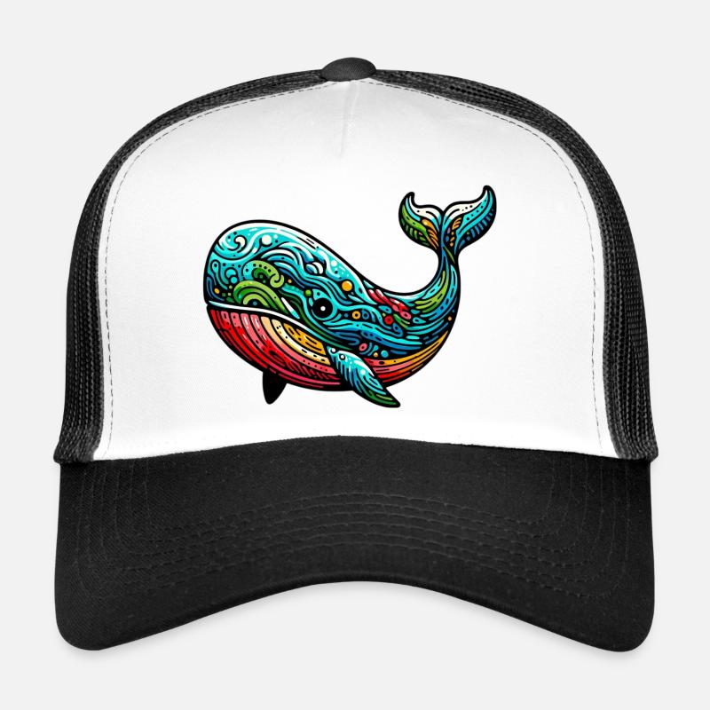 Wal - Trucker Cap - Weiß/Schwarz