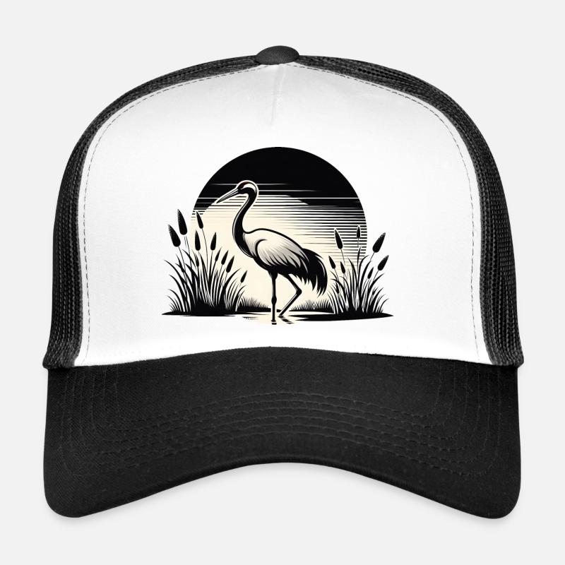 Observation des oiseaux de grue Casquette trucker 