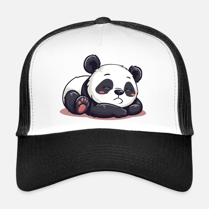 Dessin animé mignon d’un panda endormi - Design adorable Casquette trucker 