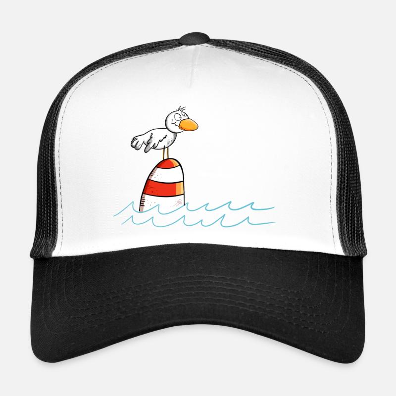 Drollige Möwe Will Meer Trucker Cap