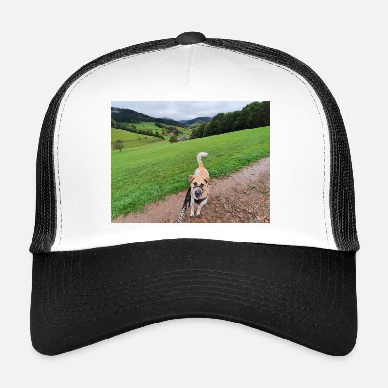 Awesome view with dog - Trucker Cap - white/black