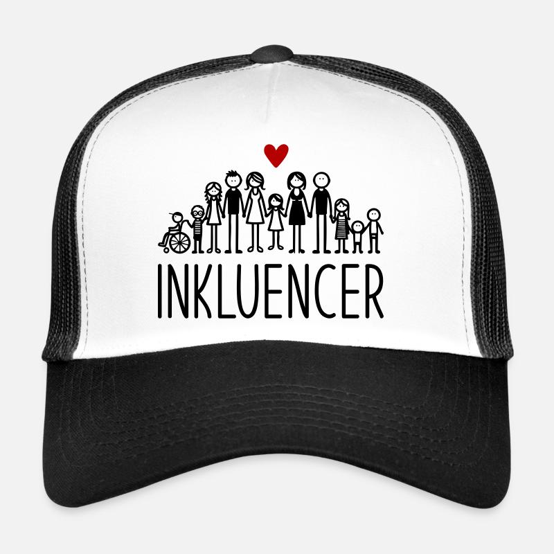 Inkluencer - Trucker Cap - Weiß/Schwarz