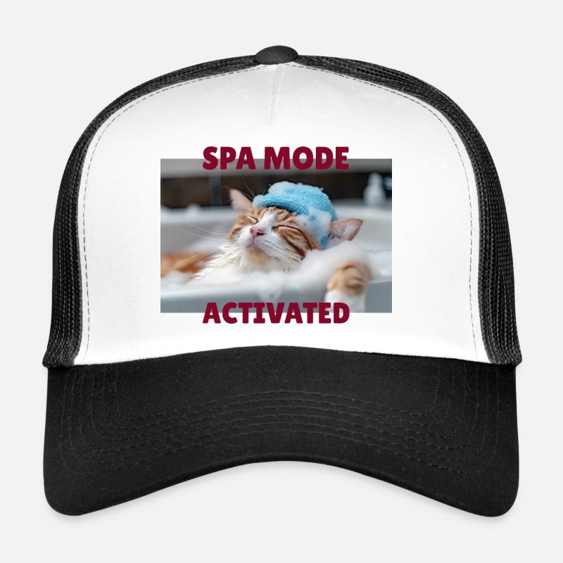 Spa mode cat Trucker Cap