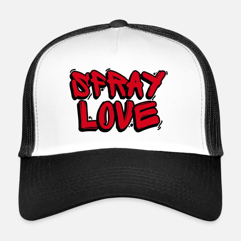 Spray Love - Trucker Cap - Weiß/Schwarz
