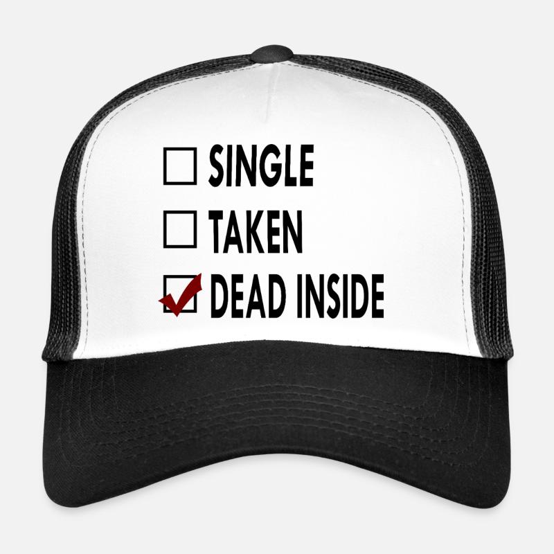 SINGLE noir blanc DEAD Casquette trucker 