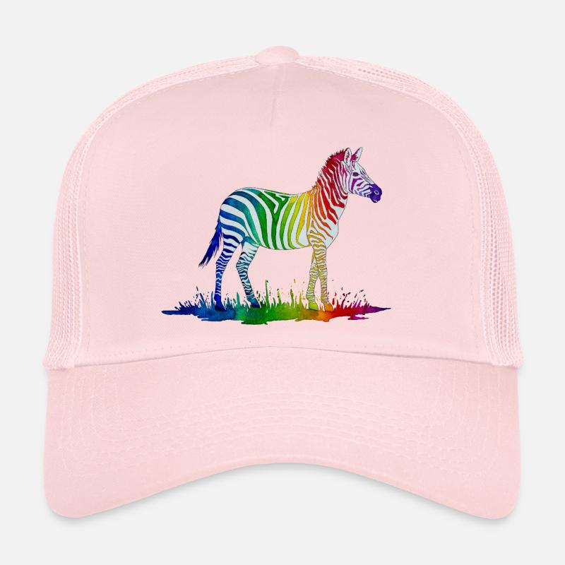 Regenbogen Zebra Trucker Cap