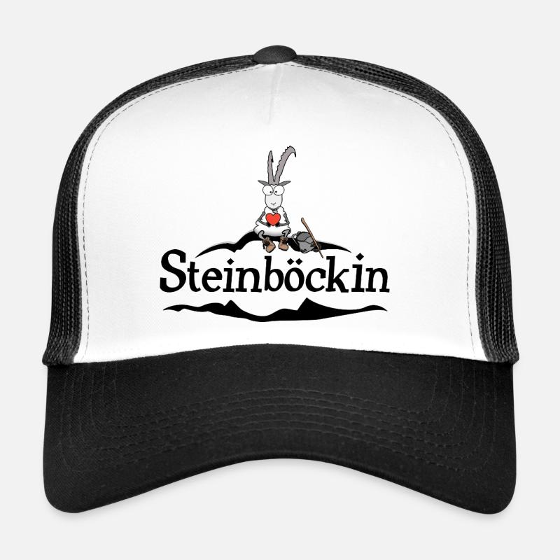 Steinbock - Trucker Cap - Weiß/Schwarz