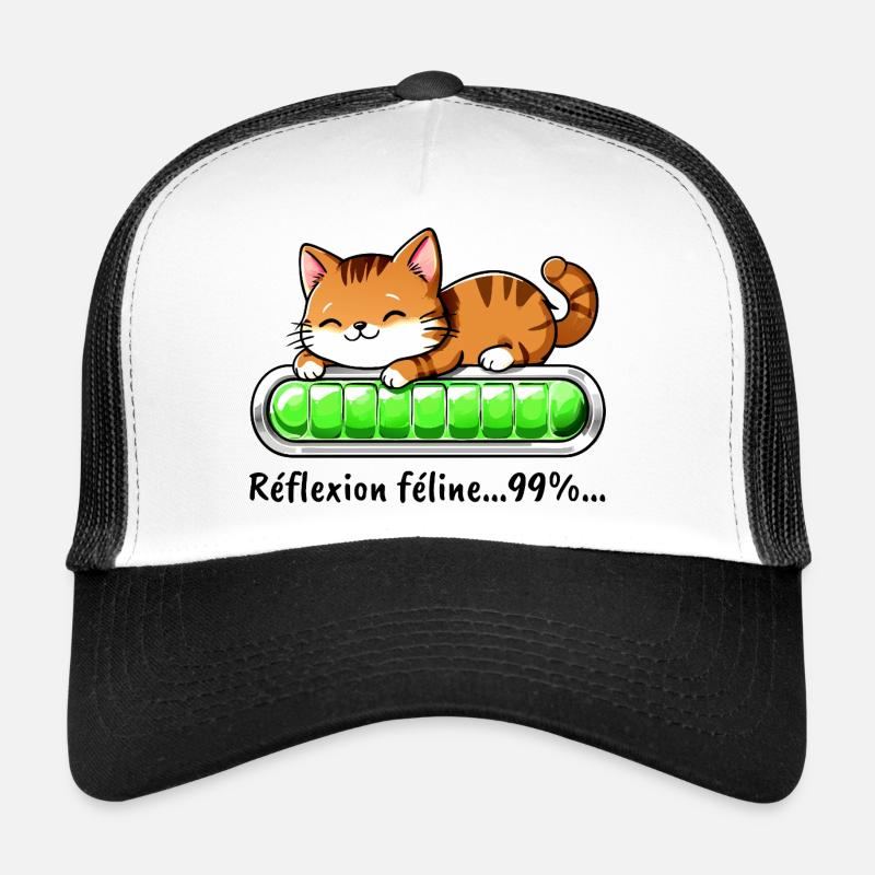 Réflexion Féline à 99% - Chat Mignon Casquette trucker 