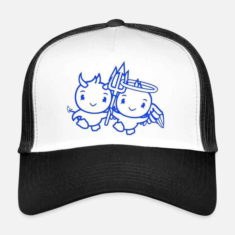 Oiseaux, Ange, Ciel, Diable, Cornes, Satan, Enfer, Mal Casquette trucker 