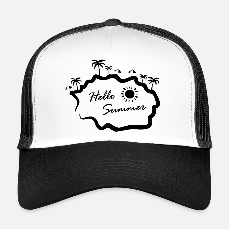 Hello Summer Insel Palmen Trucker Cap