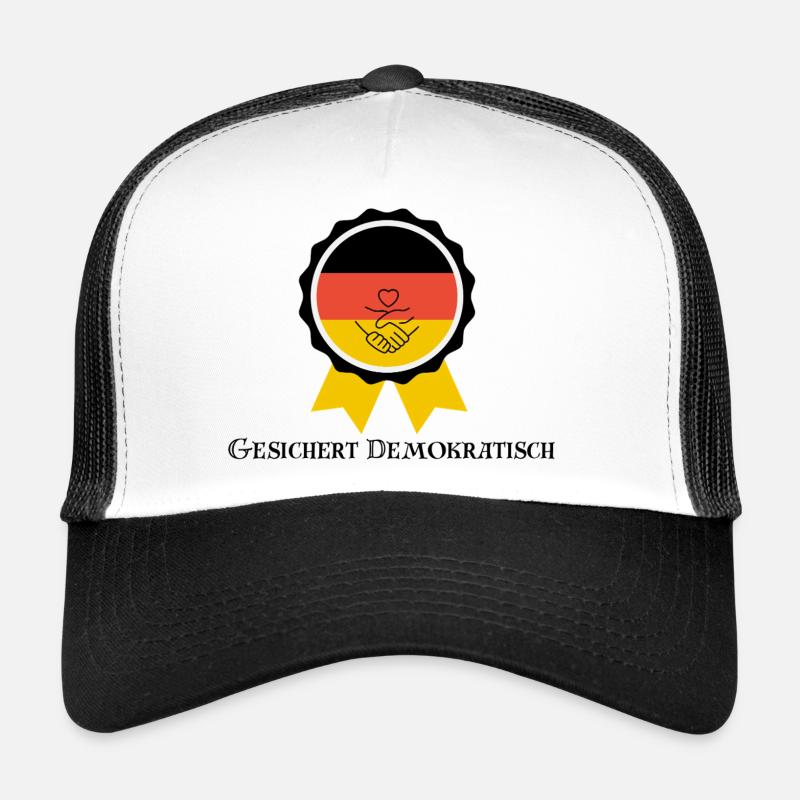 Gesichert Demokratisch | Geschenkidee | Germany - Trucker Cap - Weiß/Schwarz