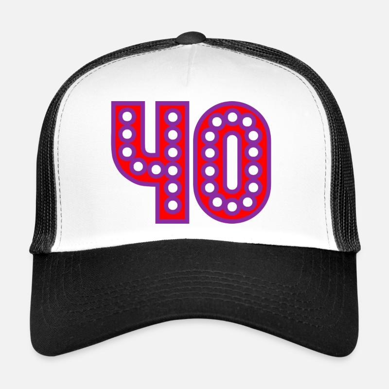40. 40 ANS. 40e ANNIVERSAIRE. ANNIVERSAIRE 40 ANS. Casquette trucker 