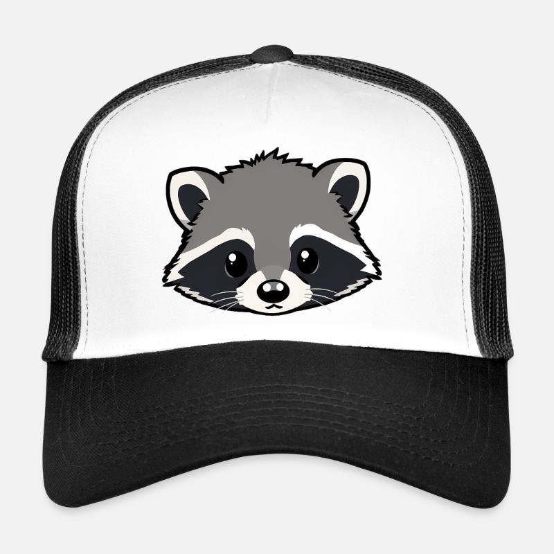 Waschbär - Trucker Cap - Weiß/Schwarz