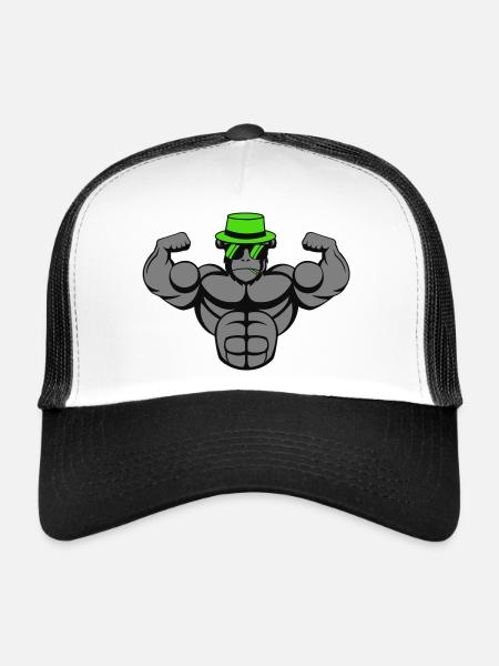 Strong Gorilla - Trucker Cap - white/black - Front