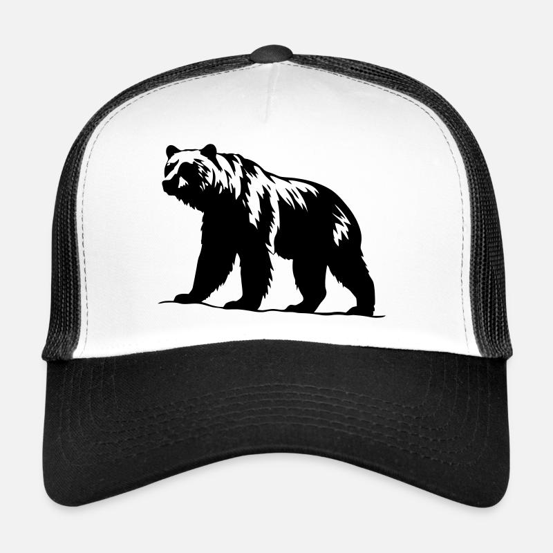 Silhouette d’ours Art vectoriel Casquette trucker 