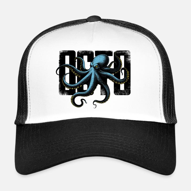 Stylized Octopus Trucker Cap