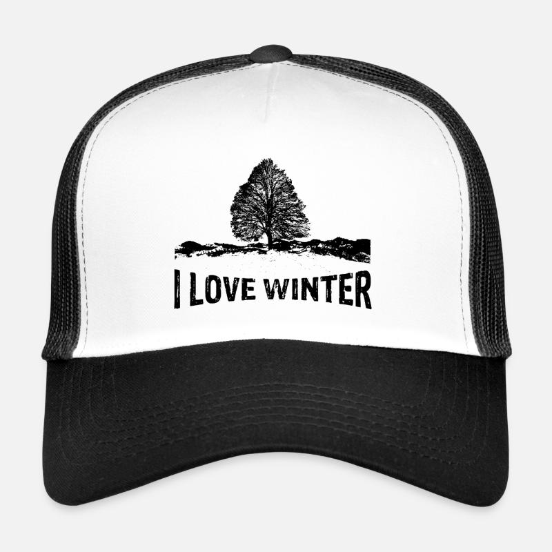 J’adore l’hiver avec un bain stérile Casquette trucker 