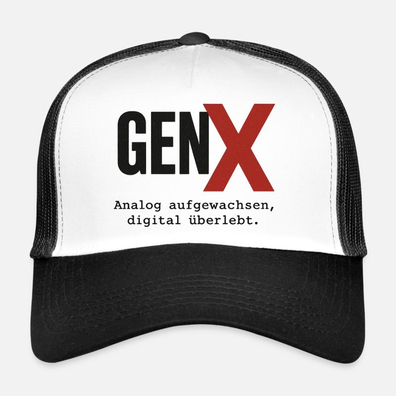 Conception rétro numérique GenX Casquette trucker 