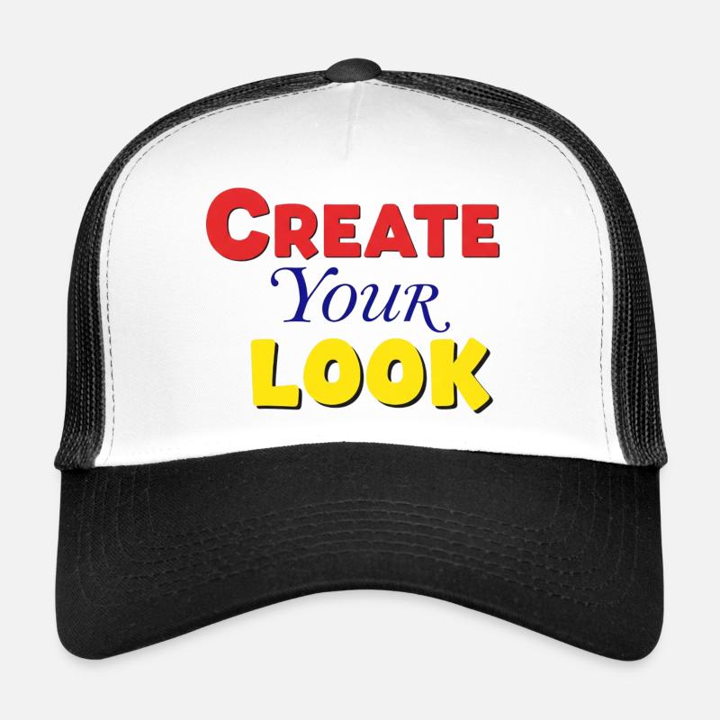 Conception créative de texte coloré vif Casquette trucker 