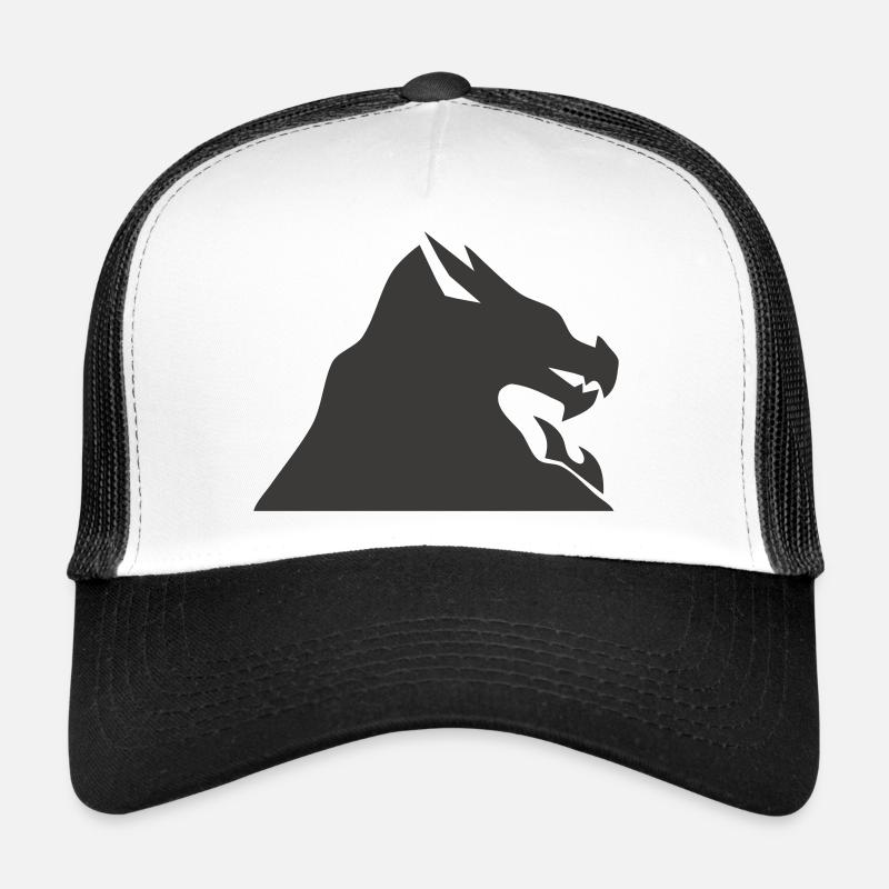 Dragon Head Silhouette Trucker Cap