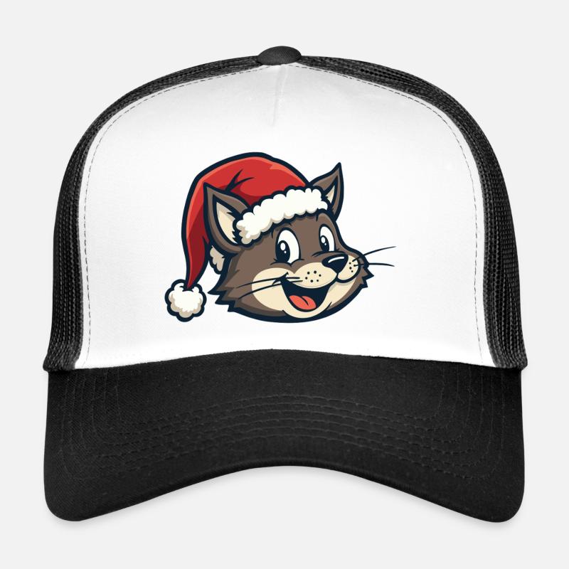 Chat au chapeau de Père Noël Casquette trucker 
