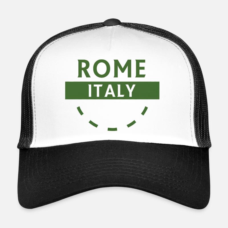 Emblème vert de Rome Italia Casquette trucker 
