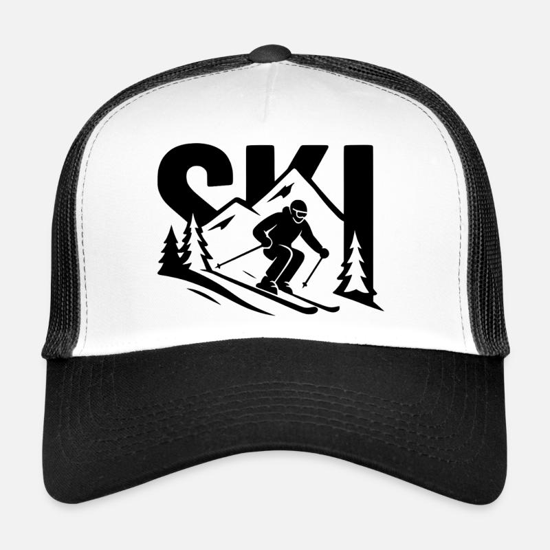 Conception des montagnes de pistes de ski Casquette trucker 