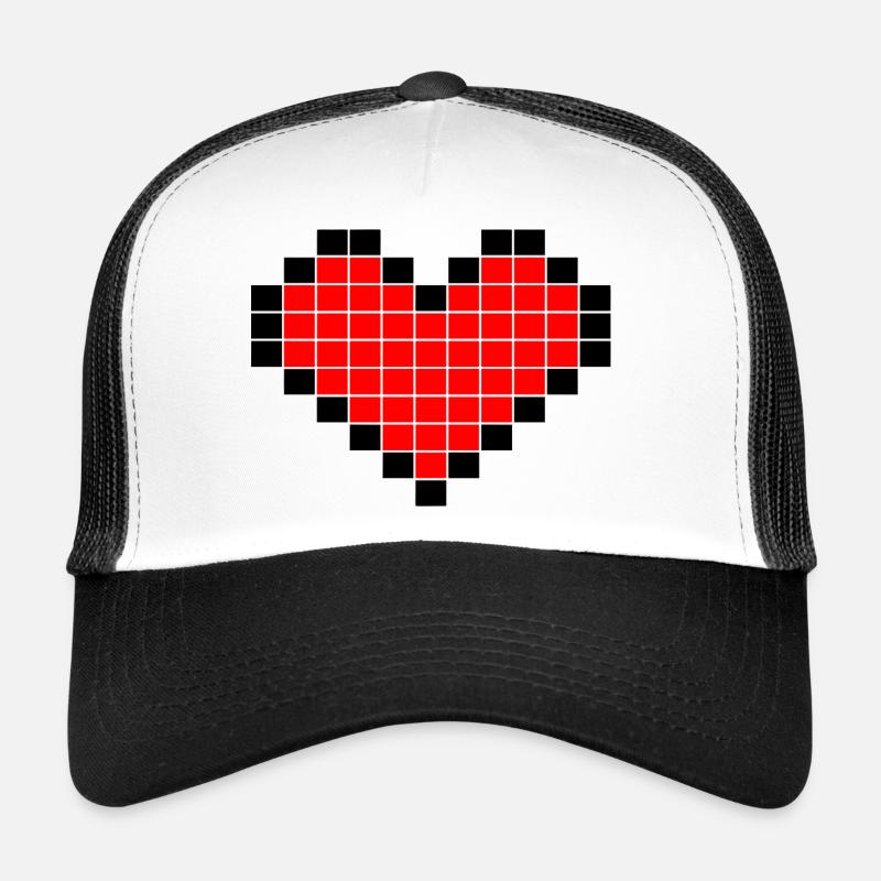 Pixel-Art-Herz Trucker Cap