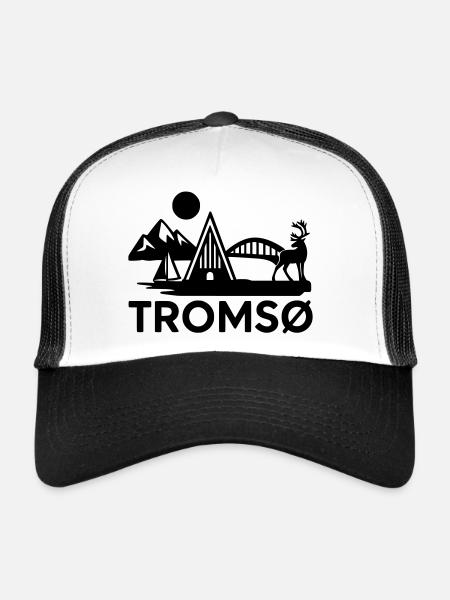 Tromsø Silhouette - Trucker Cap - white/black - Front