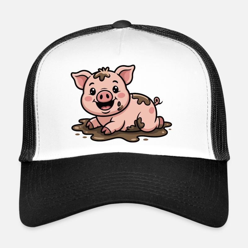 Schweinchen im Schlamm Niedlich Trucker Cap
