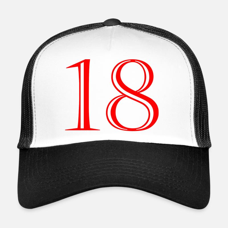 18. 18 ANS. 18e ANNIVERSAIRE. ANNIVERSAIRE 18 ANS. Casquette trucker 