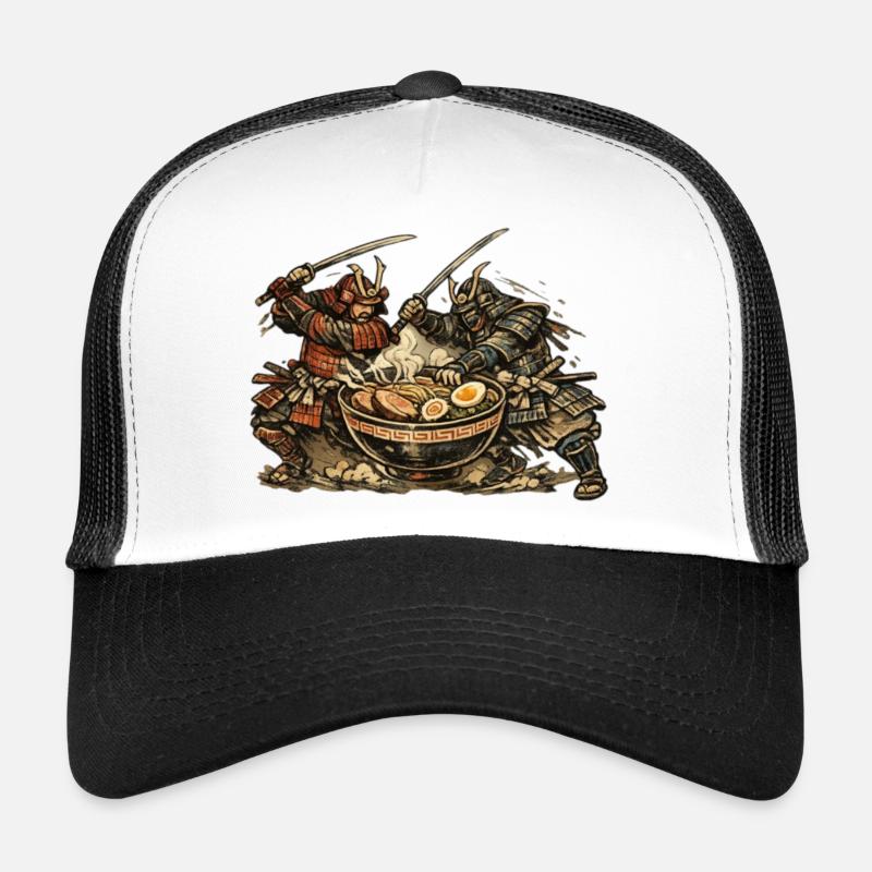 Nouilles ramen : Bataille des samouraïs japonais cool Casquette trucker 