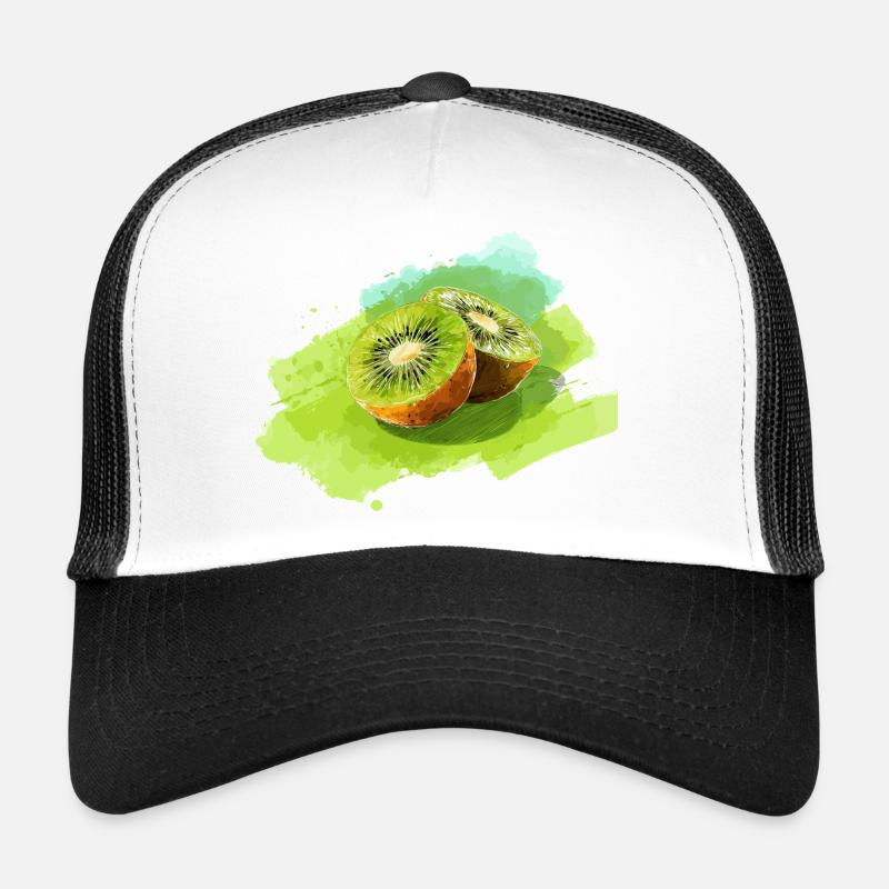 Éclaboussure Aquarelle Kiwi Casquette trucker 