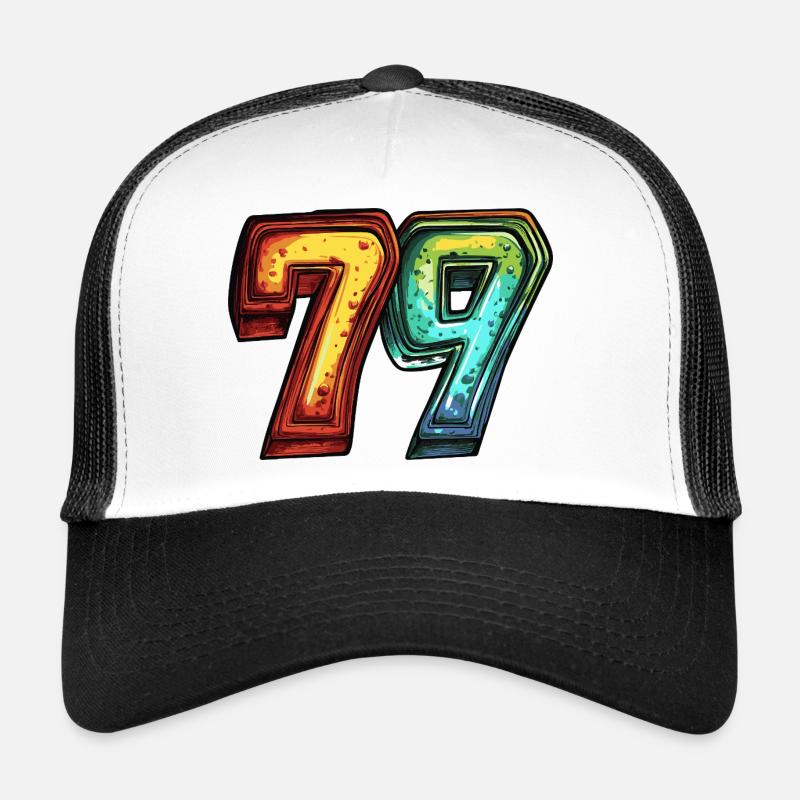 79 Nombre Coloré Casquette trucker 