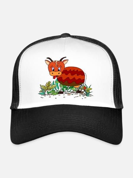 Cow - Trucker Cap - white/black - Front