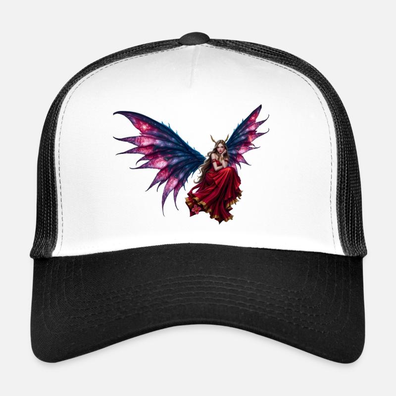 Fée Ailée Néon Rouge Casquette trucker 