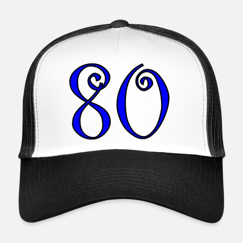 80. 80 ANS. 80e ANNIVERSAIRE. ANNIVERSAIRE 80 ANS. Casquette trucker 
